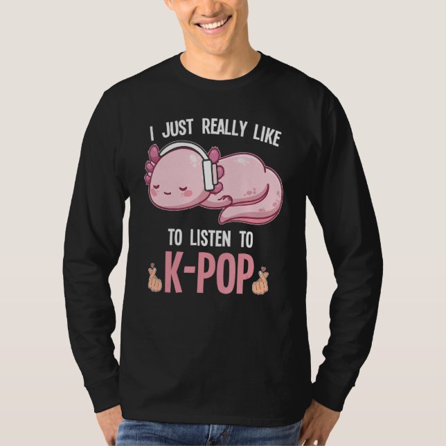 Bara en flicka som Kärlek K Pop Sydkorea T Shirt (Framsida)