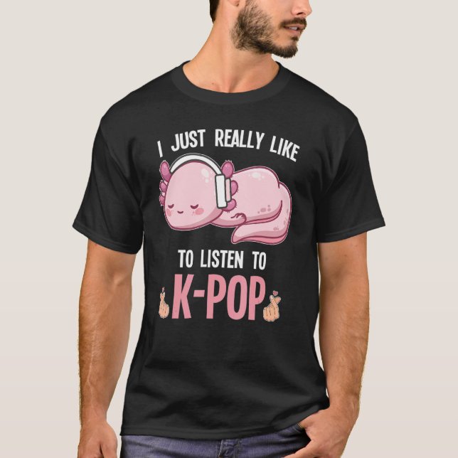 Bara en flicka som Kärlek K Pop Sydkorea T Shirt (Framsida)