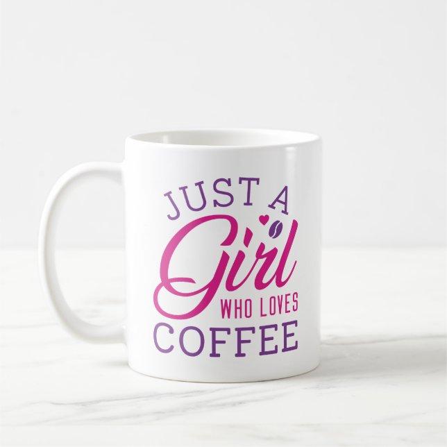 Bara en flicka som Kärlek kaffe Kaffemugg (Vänster)