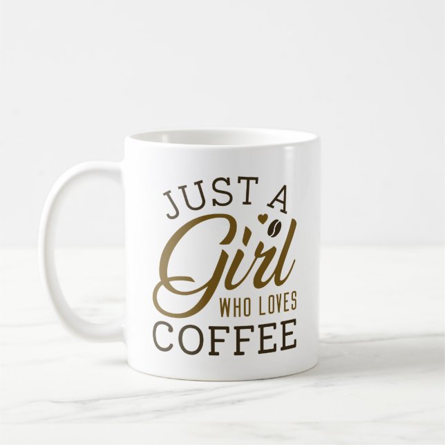 Bara en flicka som Kärlek kaffe Kaffemugg (Vänster)