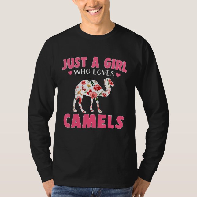 Bara en flicka som Kärlek kamelerar djur T Shirt (Framsida)