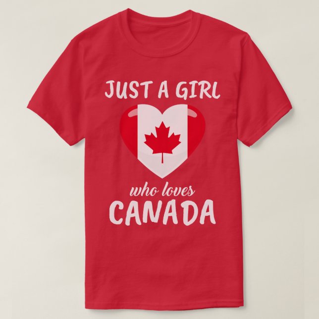 Bara en flicka som Kärlek Kanada T Shirt (Design framsida)