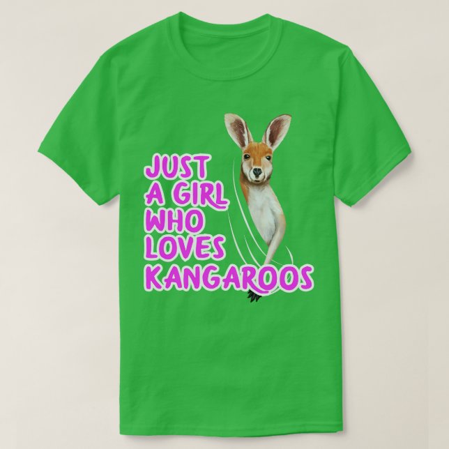 Bara en flicka som Kärlek Kangaroos T Shirt (Design framsida)