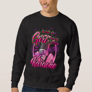 Bara en flicka som Kärlek Karaoke Lång Ärmad Tröja