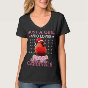 Bara en flicka som Kärlek kardinal Bird Älskare Ch T Shirt