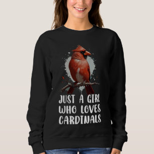 Bara en flicka som Kärlek kardinalerna Bird Bird R T Shirt