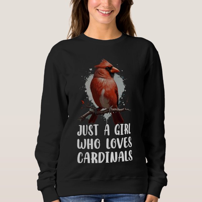 Bara en flicka som Kärlek kardinalerna Bird Bird R T Shirt (Framsida)