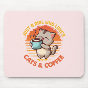 Bara en flicka som Kärlek Katt och kaffe Musmatta