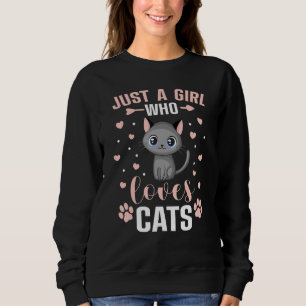 Bara en flicka som Kärlek kattar katt Mamma Kat Wo T Shirt