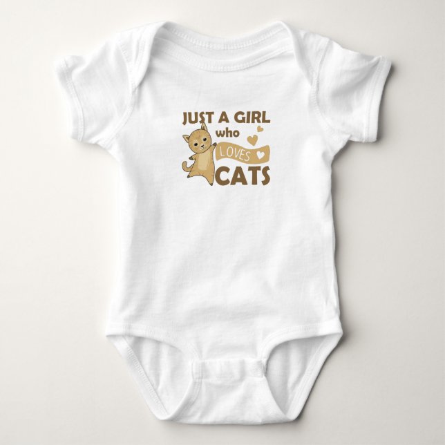 Bara en flicka som Kärlek kattar rött katt T Shirt (Framsida)