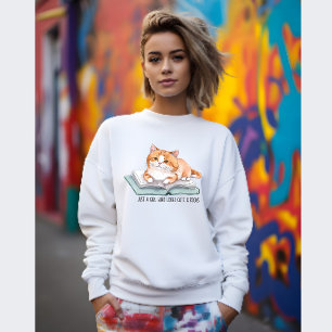 Bara en flicka som kärlek katter och bokar ingeren t shirt