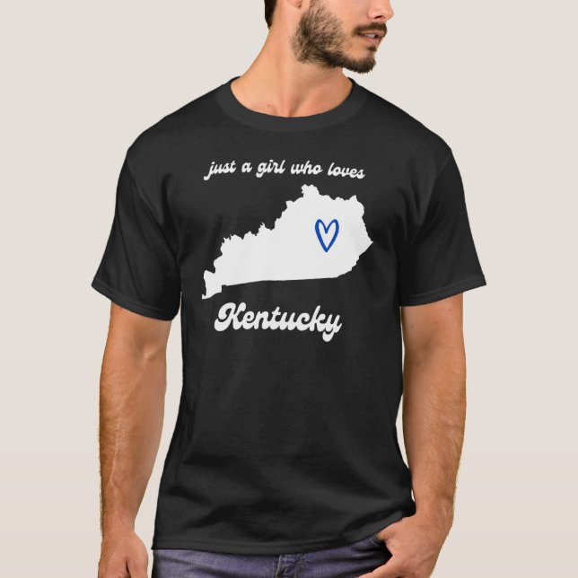 Bara en flicka som Kärlek Kentucky Cute Midwest T Shirt (Framsida)