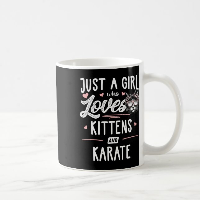 Bara en flicka som Kärlek Kittens och Karate ger C Kaffemugg (Höger)