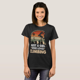 Bara en flicka som Kärlek klättrar på Retro-Vintag T Shirt