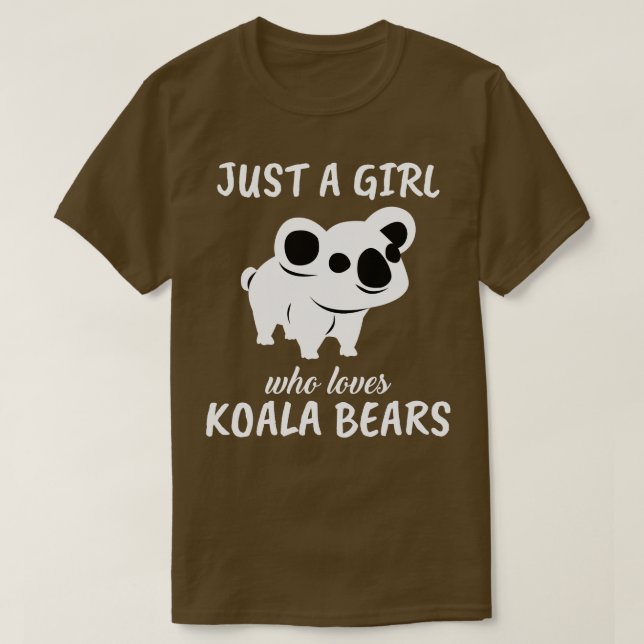 Bara en flicka som Kärlek Koala Bears T Shirt (Design framsida)