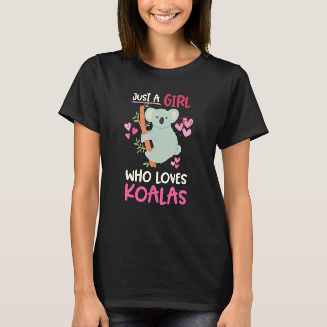 Bara en flicka som Kärlek Koala T Shirt (Framsida)