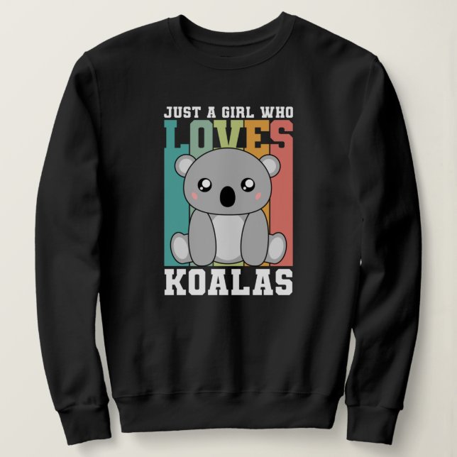 Bara en flicka som kärlek Koalas Cute Koala bär äl T Shirt (Design framsida)