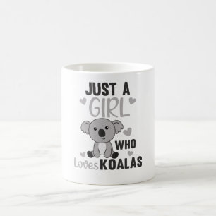 Bara en flicka som Kärlek Koalas Cute Koala Bear Kaffemugg