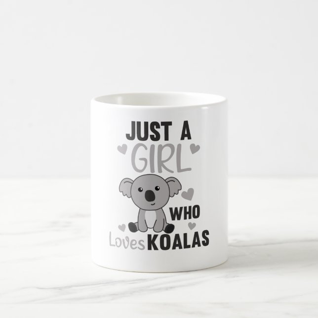 Bara en flicka som Kärlek Koalas Cute Koala Bear Kaffemugg (Center)