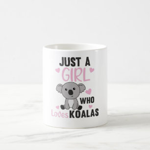 Bara en flicka som Kärlek Koalas Cute Koala Bear Kaffemugg