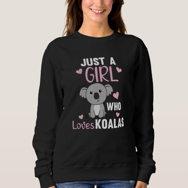 Bara en flicka som Kärlek Koalas Cute Koala Bear T Shirt (Framsida)