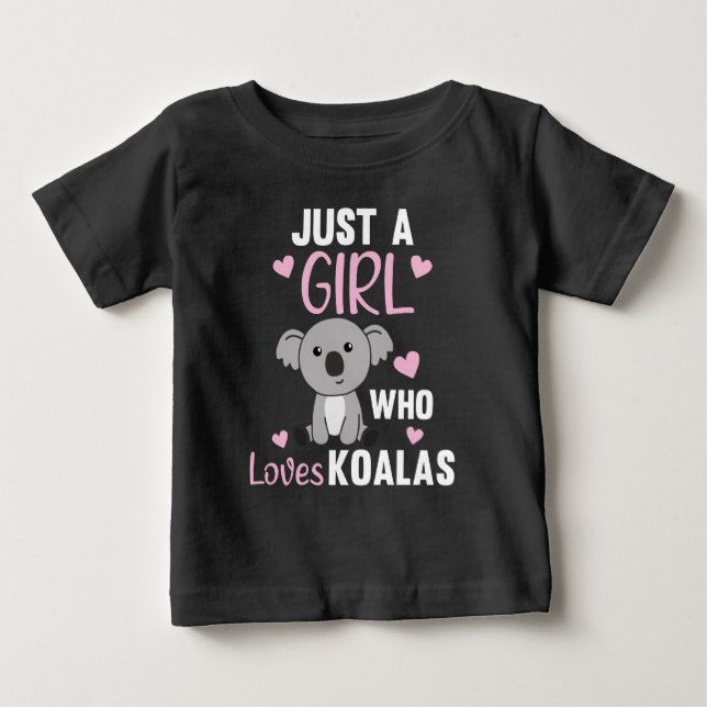Bara en flicka som Kärlek Koalas Cute Koala Bear T Shirt (Framsida)