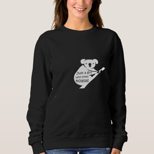 Bara en flicka som Kärlek Koalas - Funny Koala Bea T Shirt (Framsida)