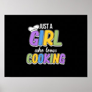 Bara en flicka som Kärlek kokar Cook Chef Kitchen Poster