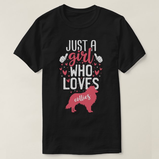 Bara en flicka som Kärlek kolliderar T Shirt (Design framsida)