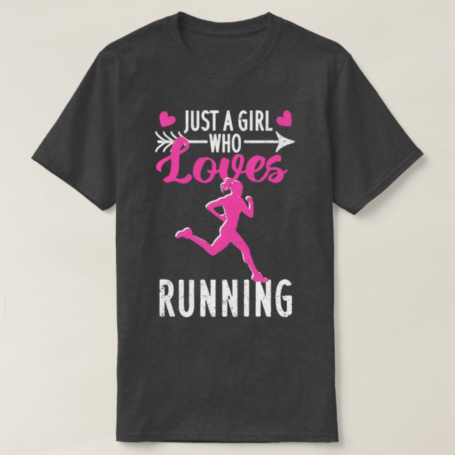 Bara en flicka som Kärlek kör Girls Track Fält T Shirt (Design framsida)