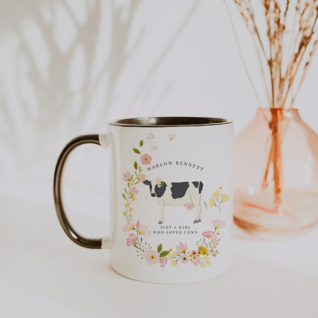 Bara en flicka som Kärlek Kor | Monogram Mugg (Skapare uppladdad)