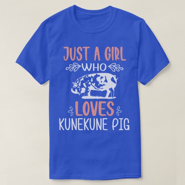 Bara en flicka som Kärlek Kunekune Gris T Shirt (Design framsida)