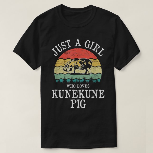 Bara en flicka som Kärlek Kunekune Gris T Shirt (Design framsida)