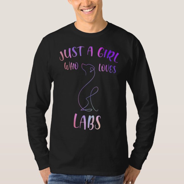 Bara en flicka som Kärlek Labourkläder Labrador T Shirt (Framsida)