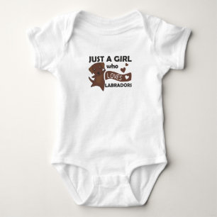 Bara en flicka som Kärlek Labrador Hundar Cute Ani T Shirt