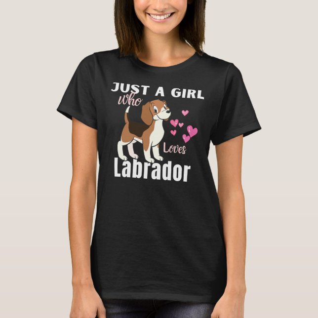 Bara en flicka som Kärlek Labrador Passande Scoop T Shirt (Framsida)
