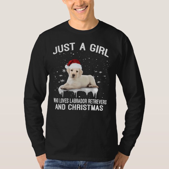 Bara en flicka som Kärlek Labrador Retriever och C T Shirt (Framsida)
