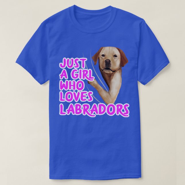 Bara en flicka som Kärlek Labradors T Shirt (Design framsida)