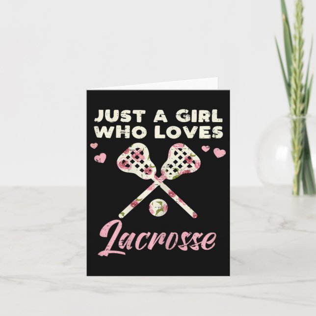 Bara en flicka som Kärlek Lacrosse Lax Player Goal Kort (Framsida)