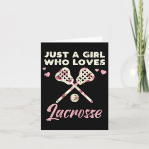 Bara en flicka som Kärlek Lacrosse Lax Player Goal Kort