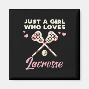 Bara en flicka som Kärlek Lacrosse Lax Player Goal Magnet