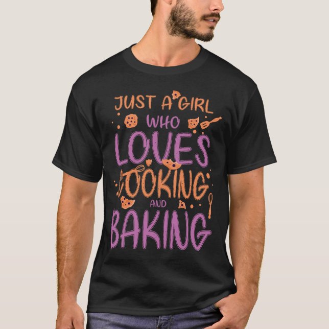 Bara en flicka som Kärlek lagar mat och bantar T Shirt (Framsida)