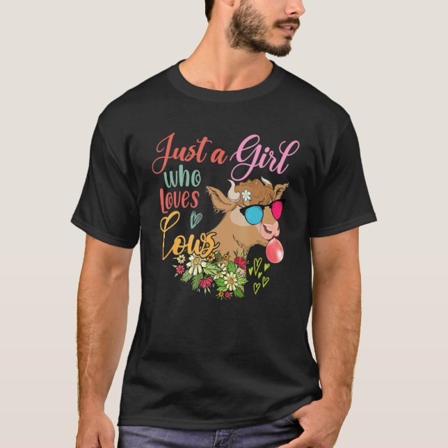 Bara en flicka som Kärlek lägger Blommigt på koksu T Shirt (Framsida)