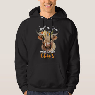 Bara en flicka som Kärlek lägger skotsk högland Co Hoodie