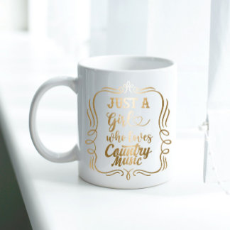 Bara en flicka som Kärlek Land Music Kaffemugg