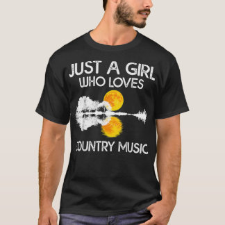 Bara en flicka som Kärlek Land Music Shirt Guitar T