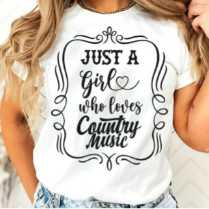 Bara en flicka som Kärlek Land Music T Shirt