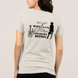 Bara en flicka som Kärlek Land Music T Shirt
