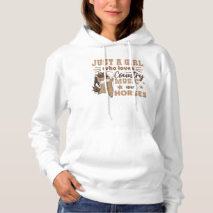 Bara en flicka som Kärlek Land Musik och hästar T Shirt