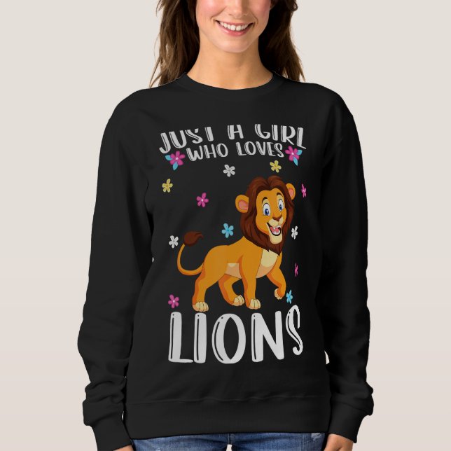 Bara en flicka som Kärlek Lejon klär Lejon T Shirt (Framsida)